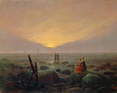 La luna che sorge sul mare da Caspar David Friedrich